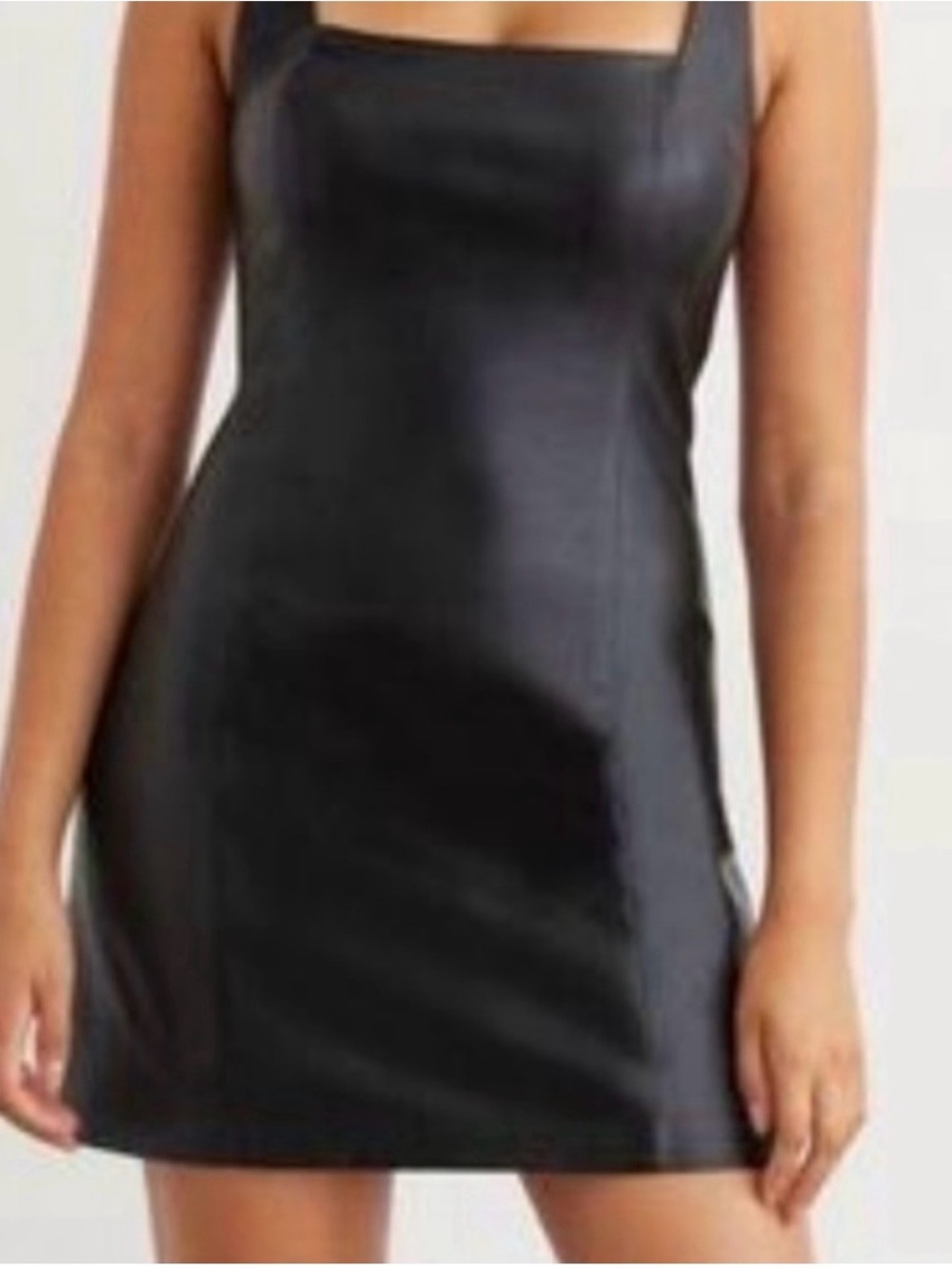Dynamite Black Faux Leather dress